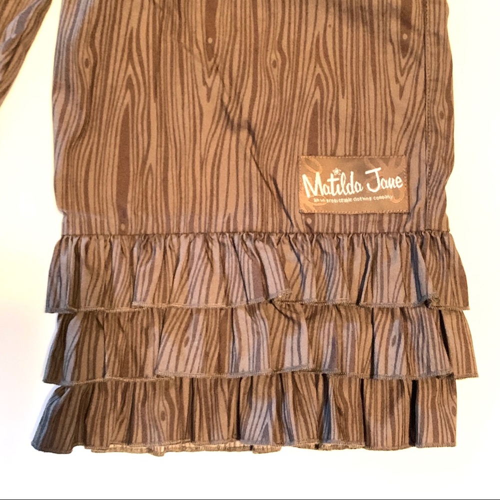 Matilda Jane Size 4 Girls Brown Ruffles Pants - Picture 5 of 7